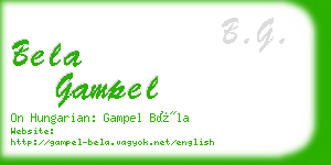 bela gampel business card